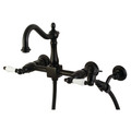 Heritage KS1260PLBS Wall Mount Bridge Kitchen Faucet KS1260PLBS